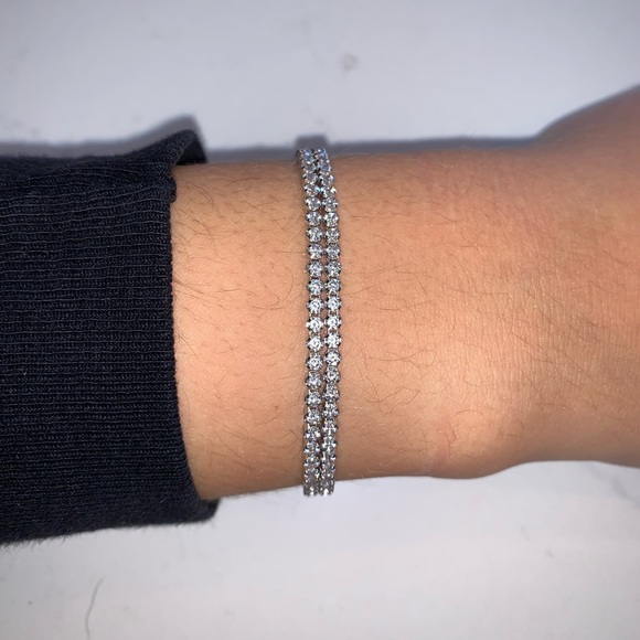 Swarovski CZ Sliding Tennis Bracelet - Picture 4 of 5